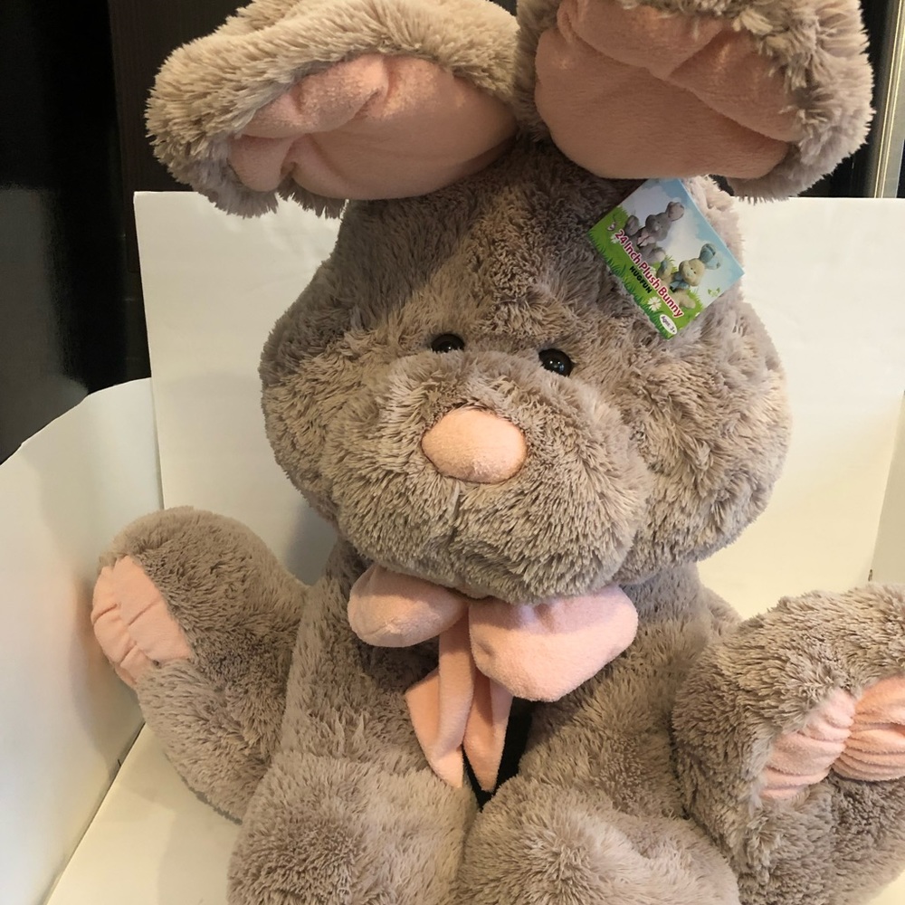 Deluxe Huge Easter Bunny 24” Sitting Soft and Cuddly No Longer In Production
